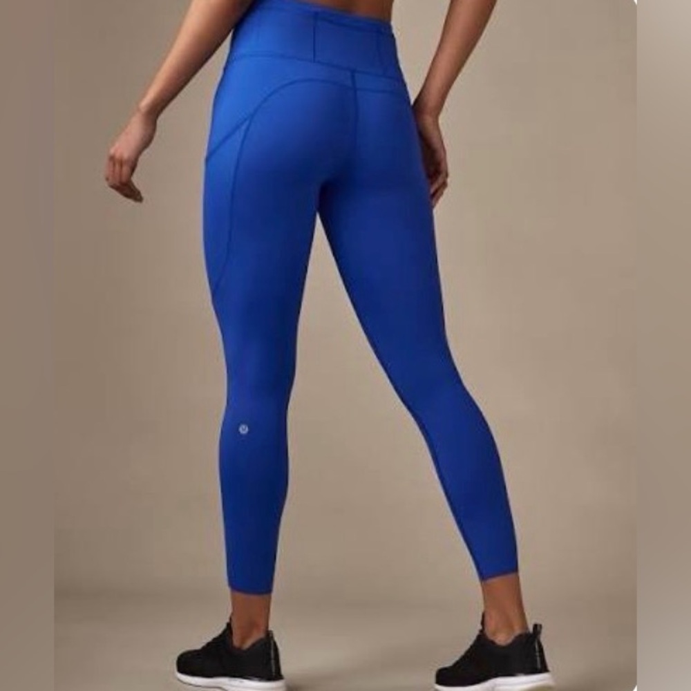 Lululemon Wunder Train Leggings Galactic Blue 25” Size 6